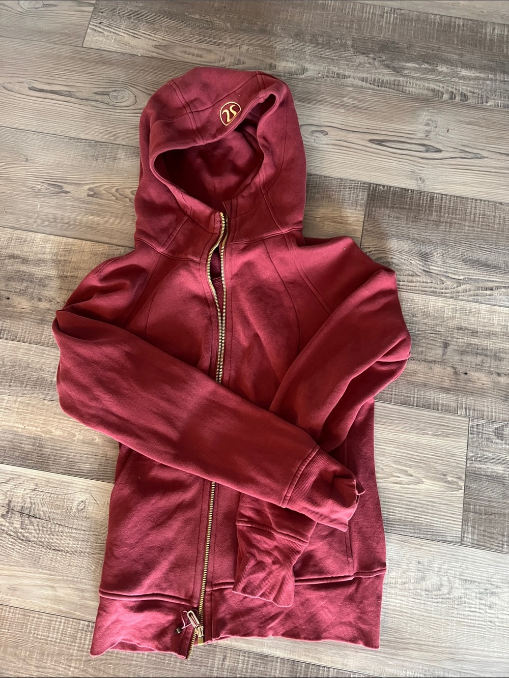 lululemon athletica Maroon Full-Zip Scuba Hoodie Jacket